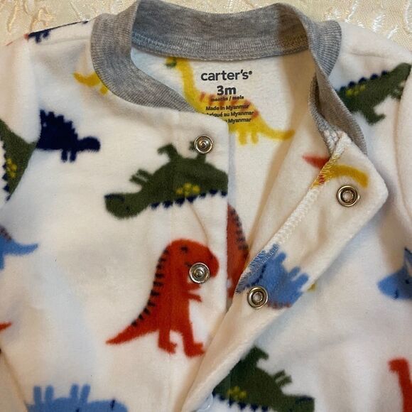 Carter’s Baby Boy Dino print 2 way zip 3 Months - Picture 5 of 9